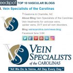 Vein Specialists of the Carolinas - Recognized Top 10 Vascular Surgery Blogs by Feedspot