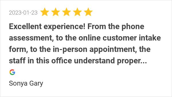 5-star review Excellent Experience