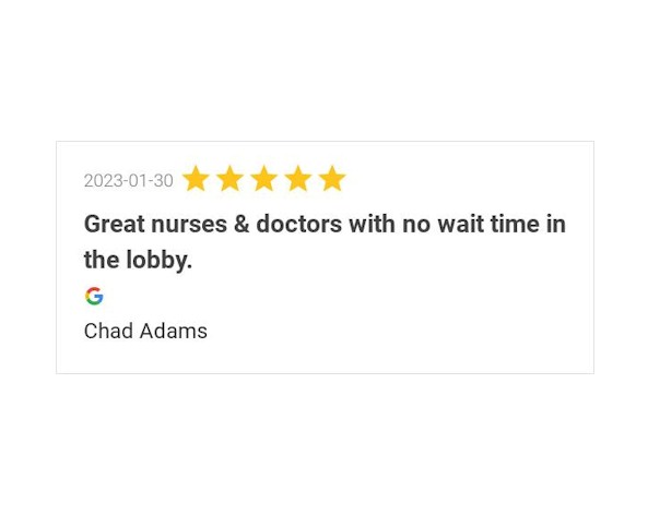 5-Star Review! Great Nurses and Doctors…